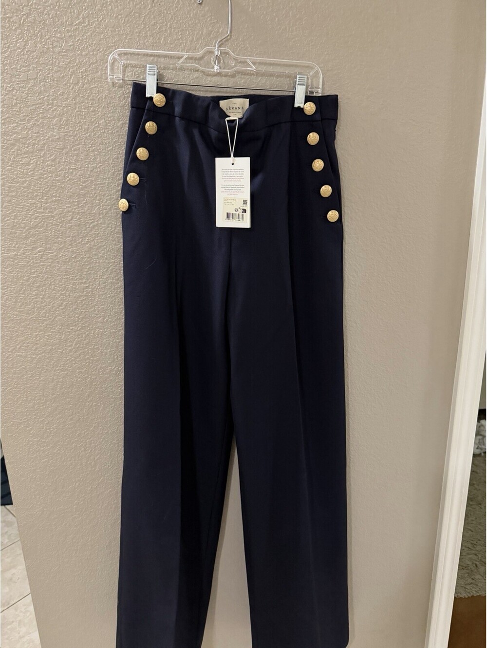 Sezane Women’s Navy Sailor Trousers